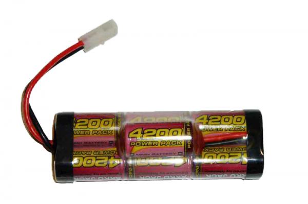 Battery 7 cell Pack with Tamiya Discharge Connector 4,2Ah-8,4V